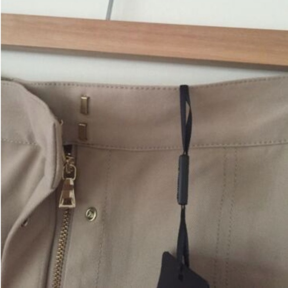 Massimo Dutti Beige A Line Midi Skirt - Picture 4 of 14